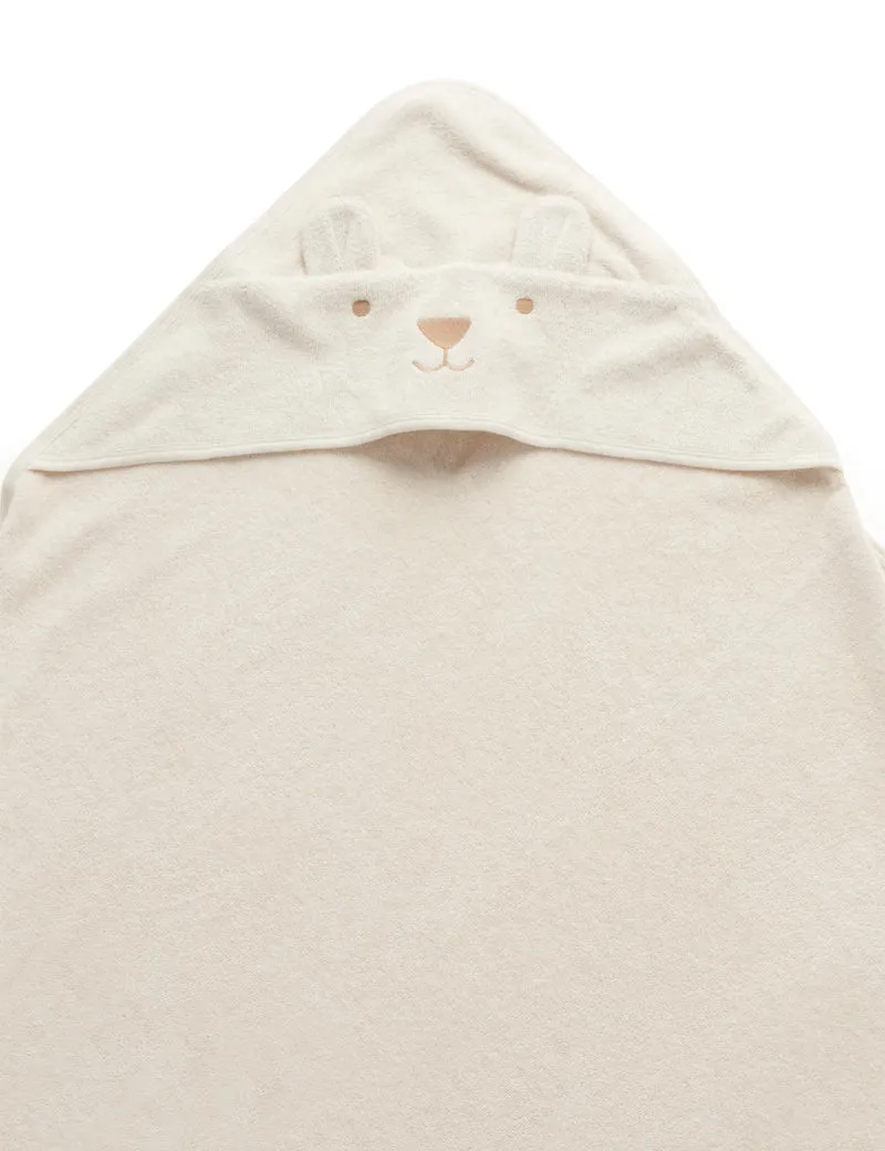 Purebaby Organic Cotton Bear Hooded Bath Towel