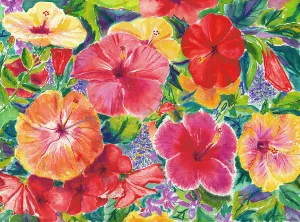"Hibiscus Impressions" Tropical Flowers - Archival Print