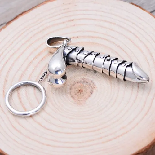 Real 925 Sterling Silver Pendant Sex Penis Fun