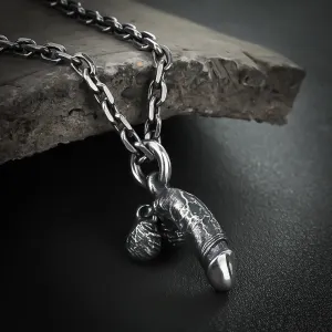 Real Solid 925 Sterling Silver Pendants Sex Penis Organ Fun Hip Hop Jewelry