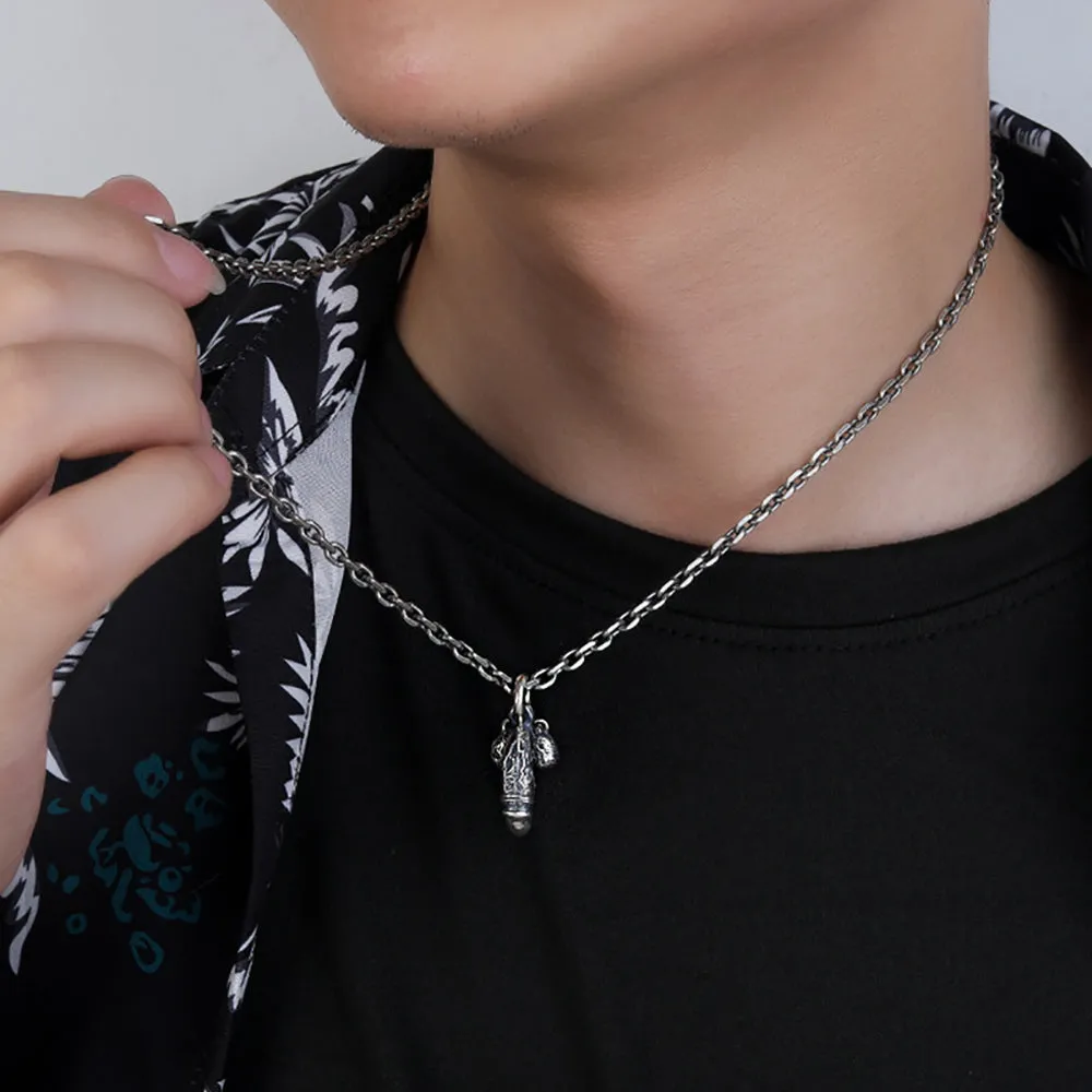 Real Solid 925 Sterling Silver Pendants Sex Penis Organ Fun Hip Hop Jewelry