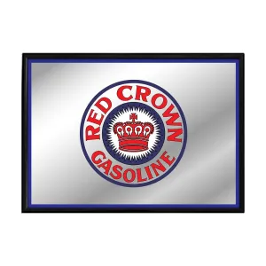 Red Crown: Framed Mirrored Wall Sign