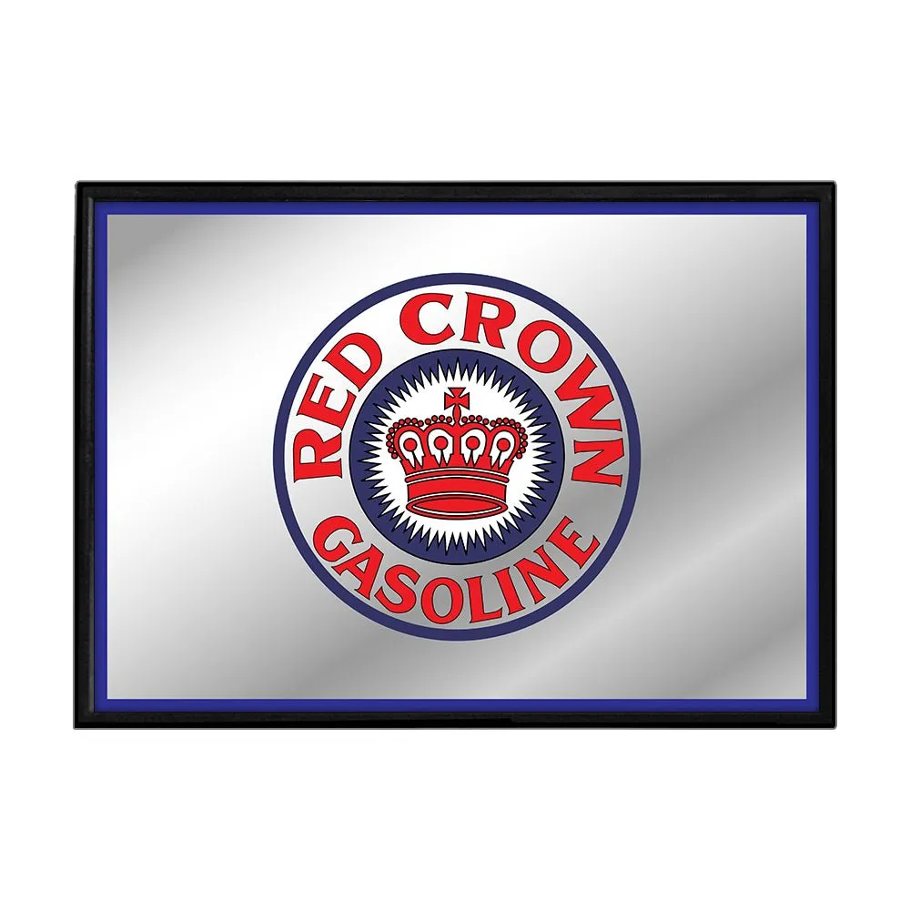 Red Crown: Framed Mirrored Wall Sign