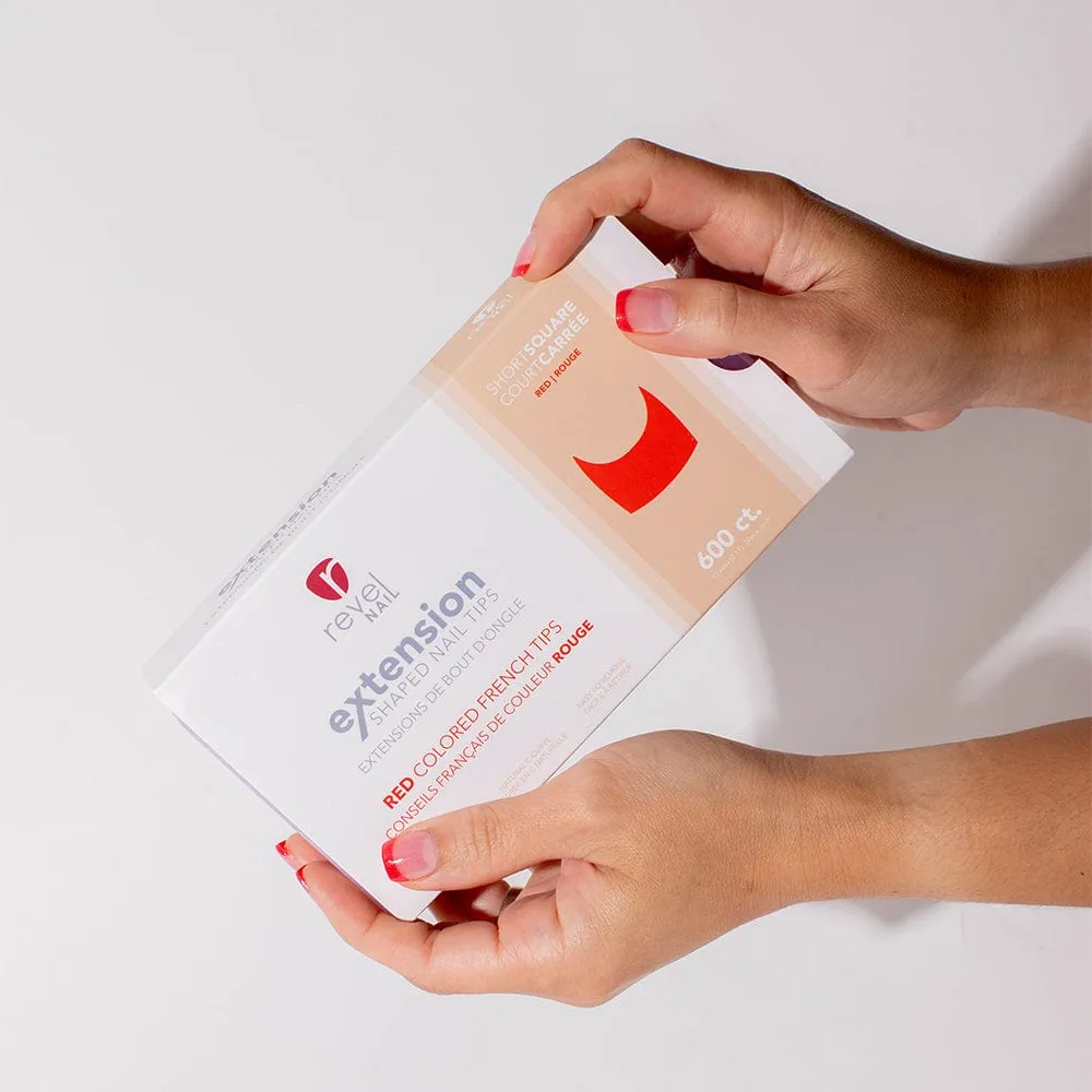 Red French Nail tips | Nail Extensions