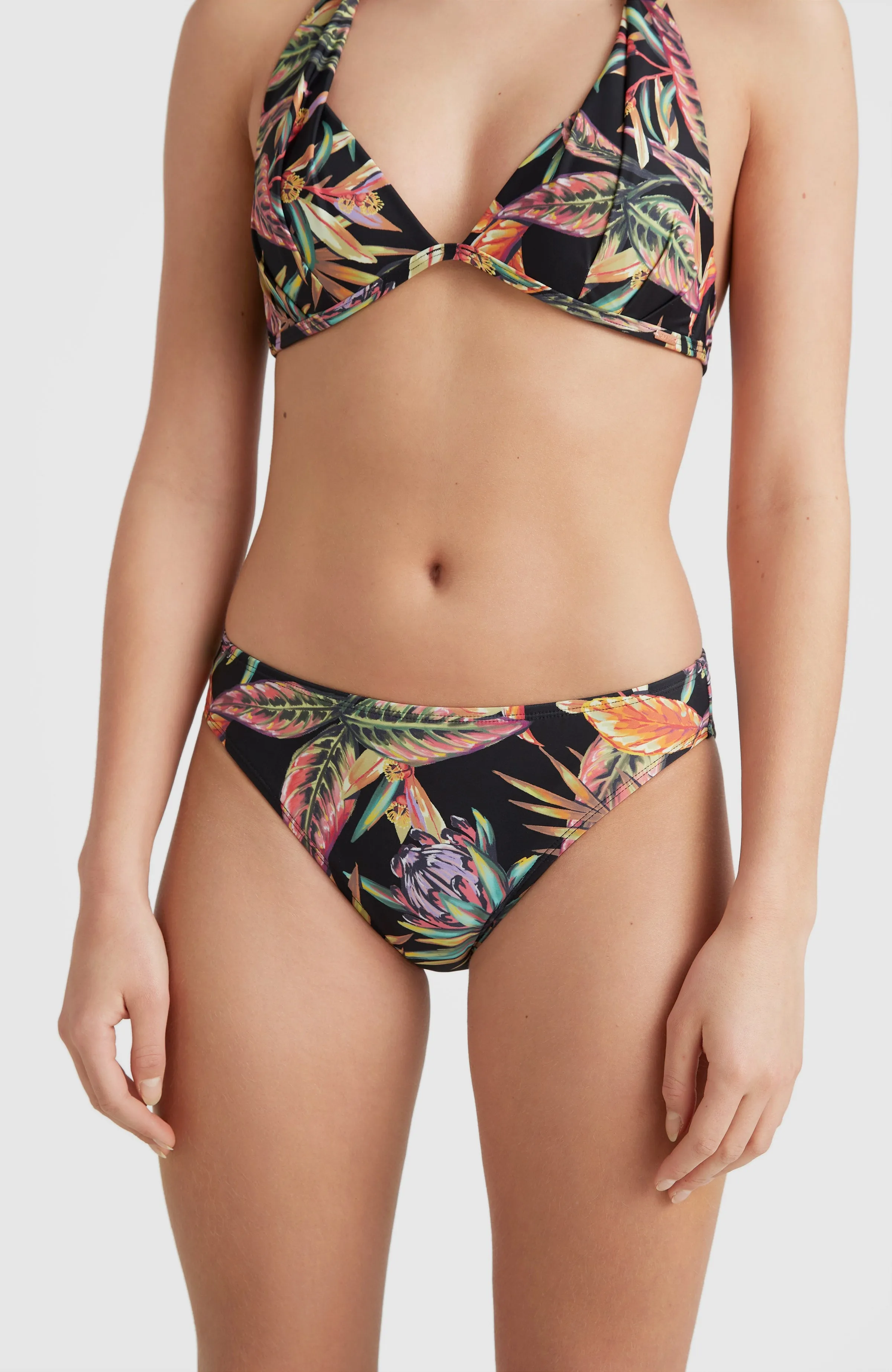 Rita Bikini Hose | Black Tropical Flower