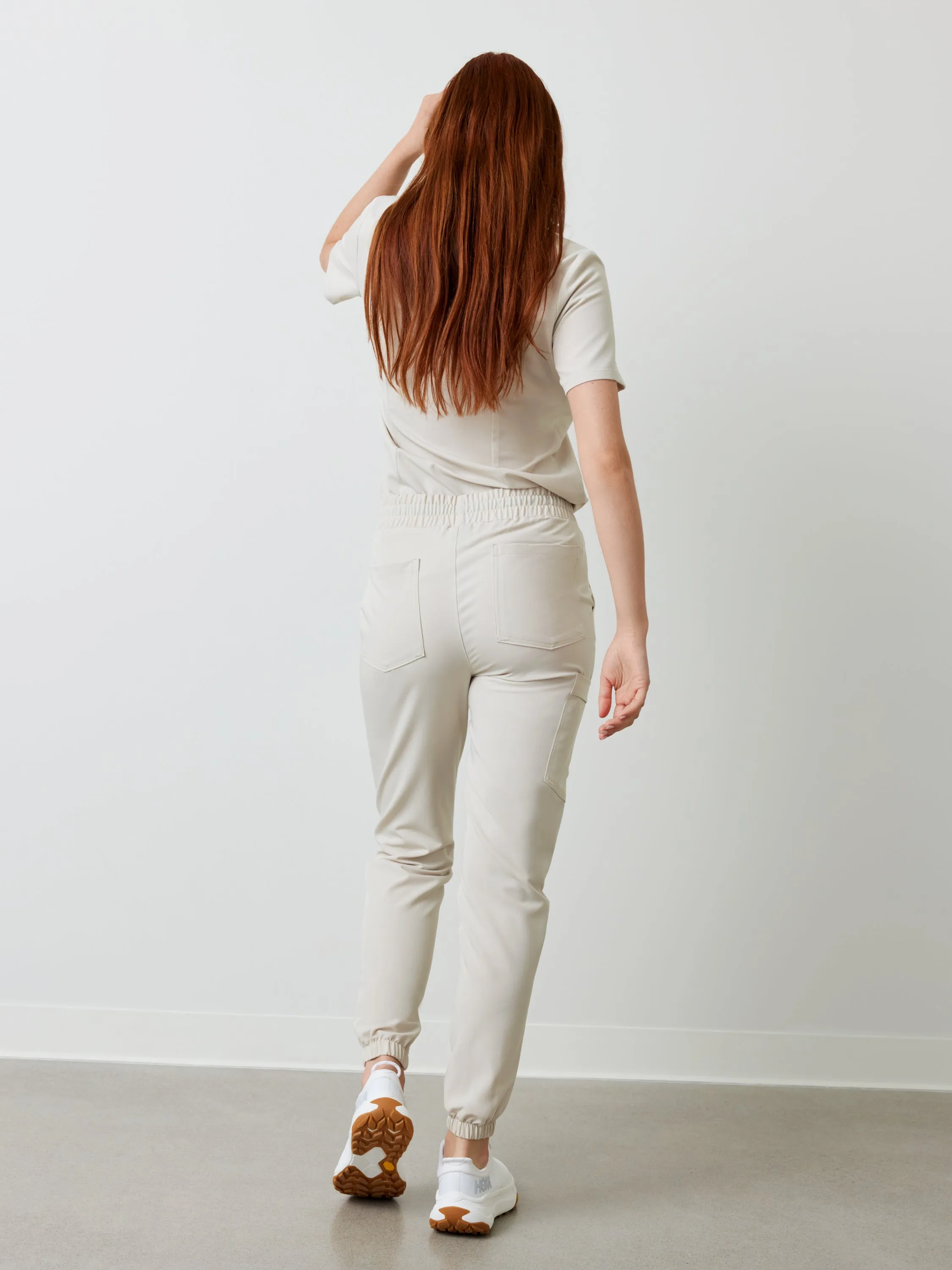 ROSIE RE-GARDE™ - BEIGE BOHO - Jogger Scrub Pants - FINAL SALE||ROSIE RE-GARDE™ - BEIGE BOHO - Pantalon Jogger - VENTE FINALE