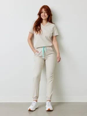 ROSIE RE-GARDE™ - BEIGE BOHO - Jogger Scrub Pants - FINAL SALE||ROSIE RE-GARDE™ - BEIGE BOHO - Pantalon Jogger - VENTE FINALE