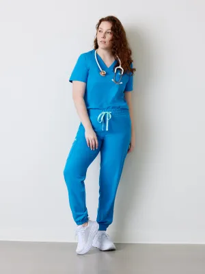 ROSIE RE-GARDE™ - BLEU AZUR - Jogger Scrub Pants||ROSIE RE-GARDE™ - BLEU AZUR - Pantalon Jogger