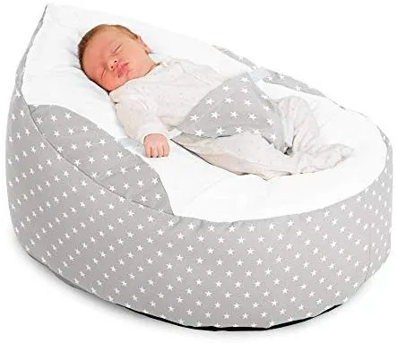 Rucomfy Luxury Cuddle Soft Stars Gaga Baby Bean Bag (Platinum): Amazon.co.uk: Baby
