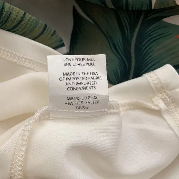 Show Me Your Mumu Coral Green Tropical Heather Halter Dress