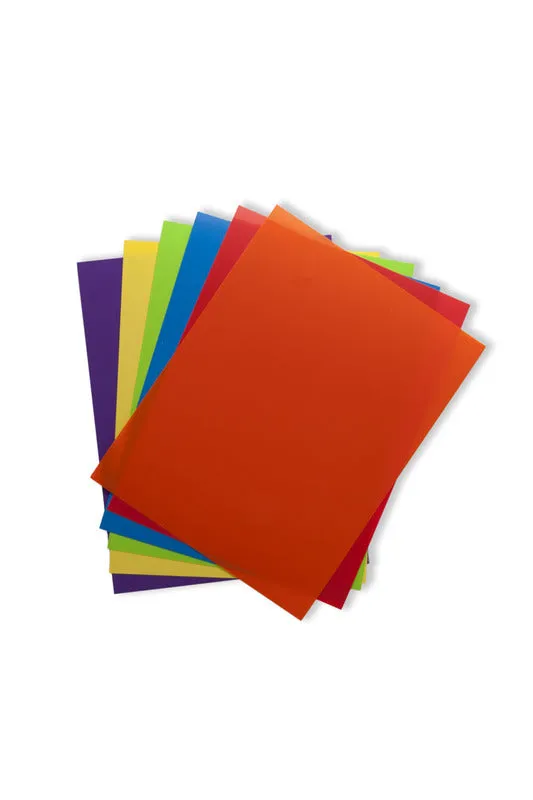 Shrink Film, Asst. Color - 8.5" x 11" (6 Pack)