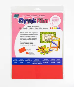 Shrink Film, Asst. Color - 8.5" x 11" (6 Pack)
