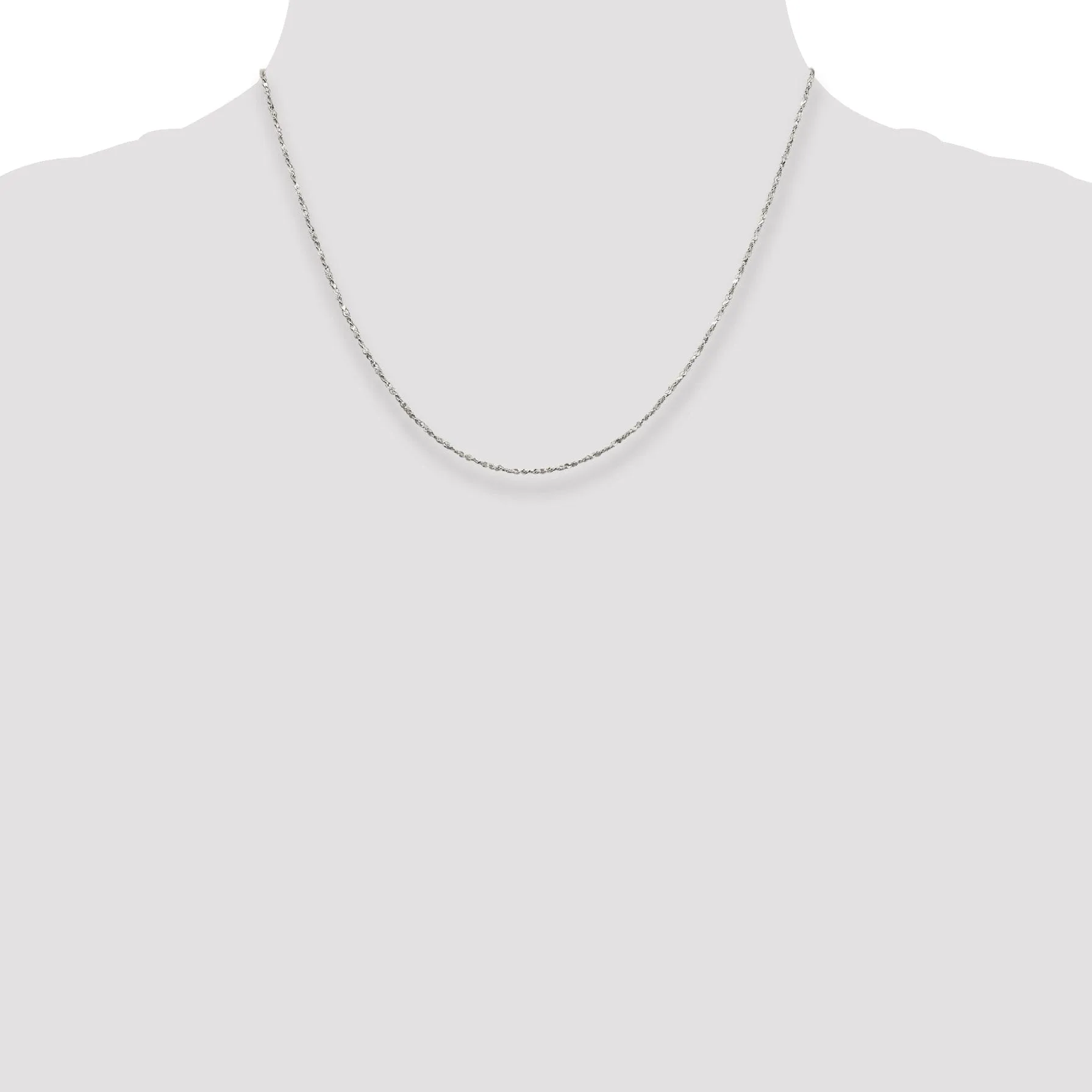 Silver Polish 1.20-mm Twisted Serpentine Chain