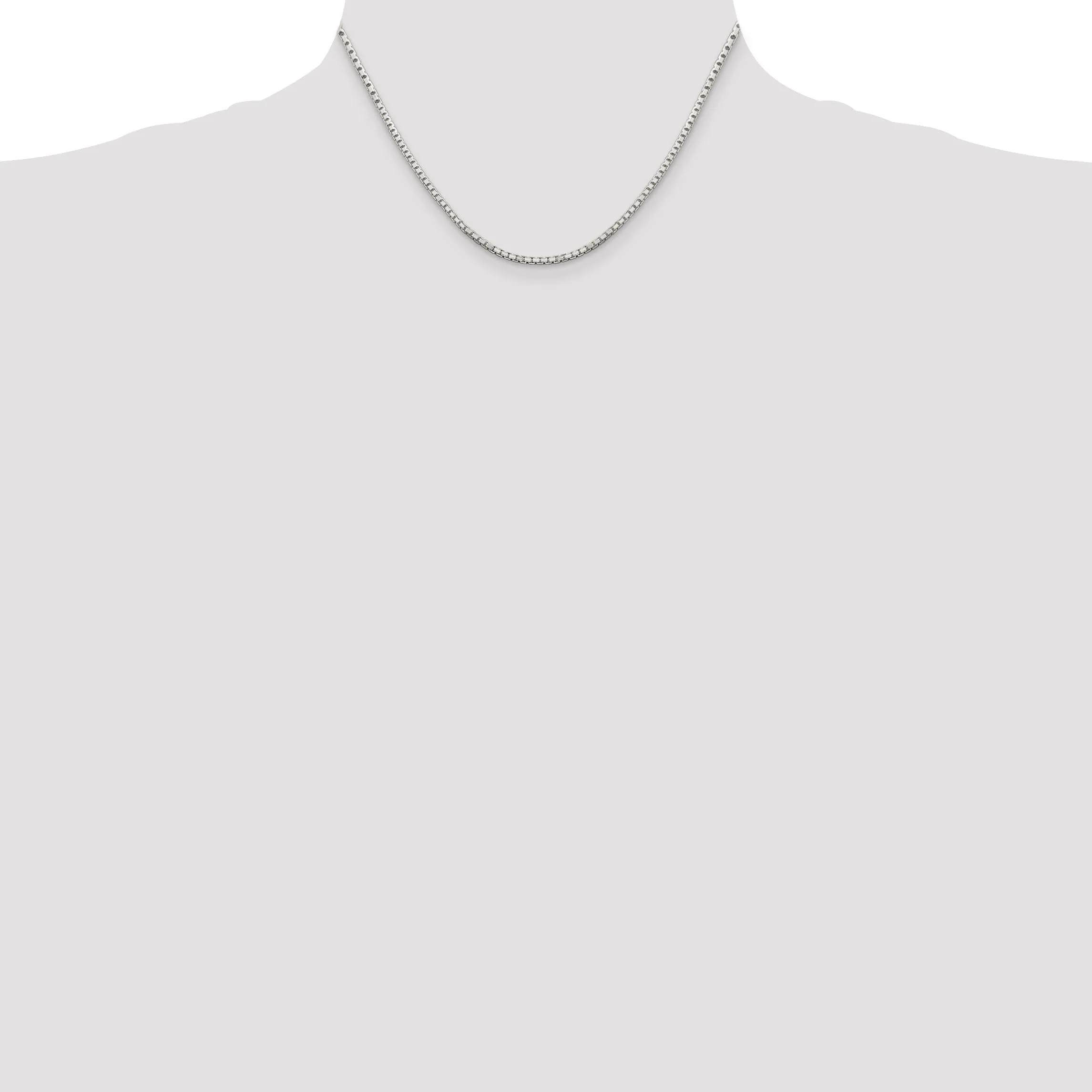 Silver Polish 1.80-mm Octagon Solid Box Chain