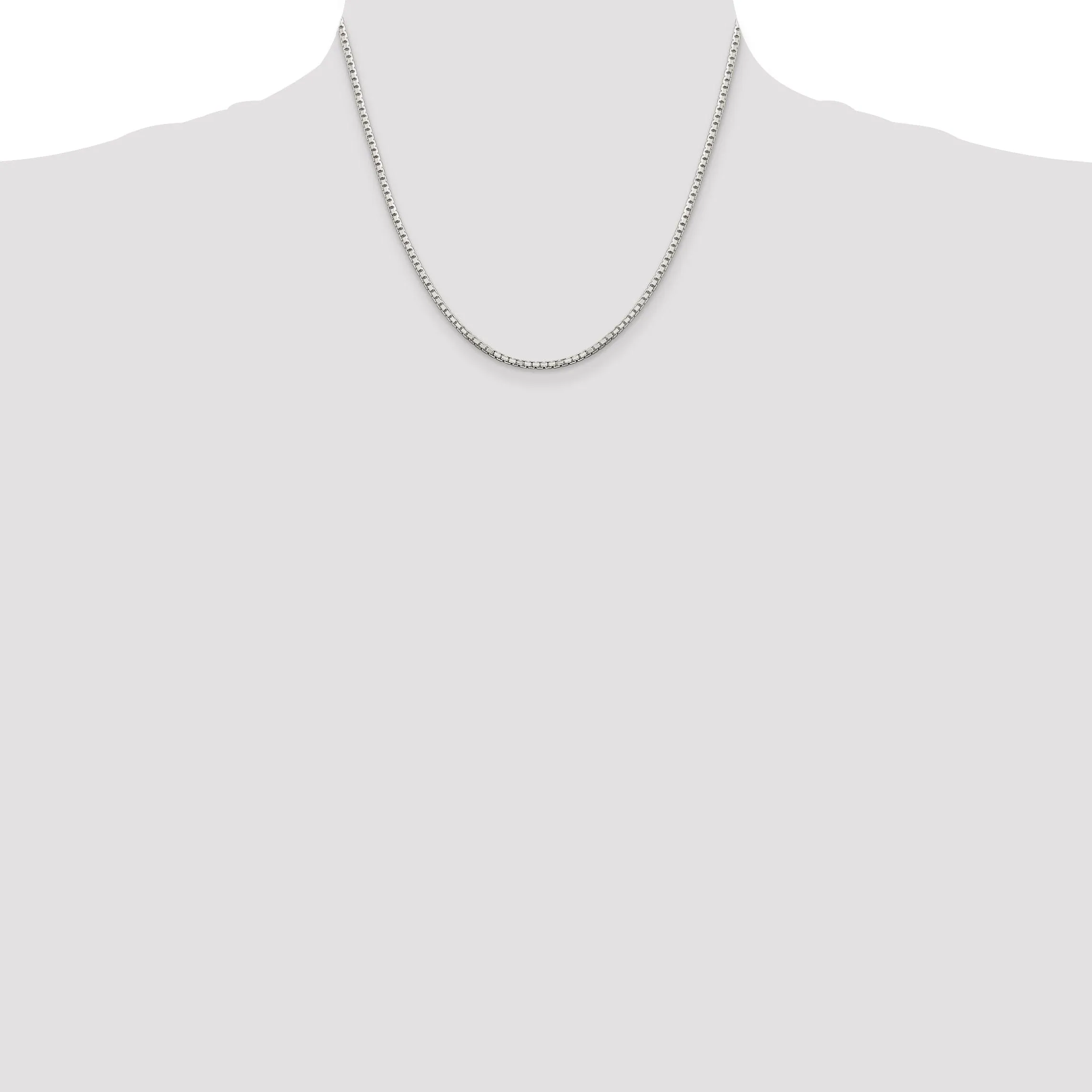 Silver Polish 1.80-mm Octagon Solid Box Chain