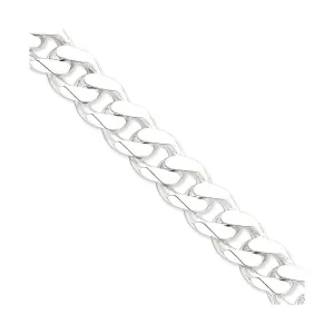 Silver Polished 16.20-mm Solid Curb Link Chain