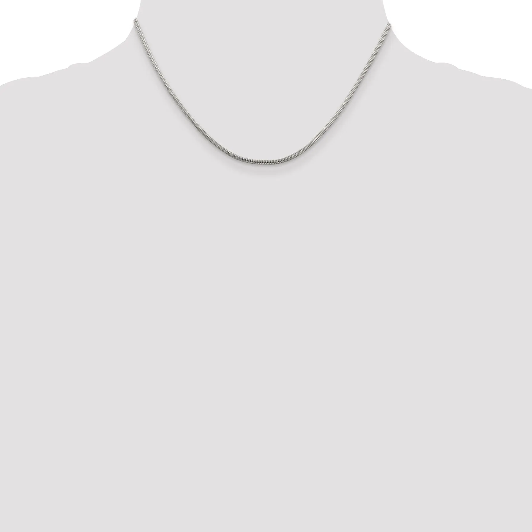 Silver Polished 2.00-mm Round Snake Chain