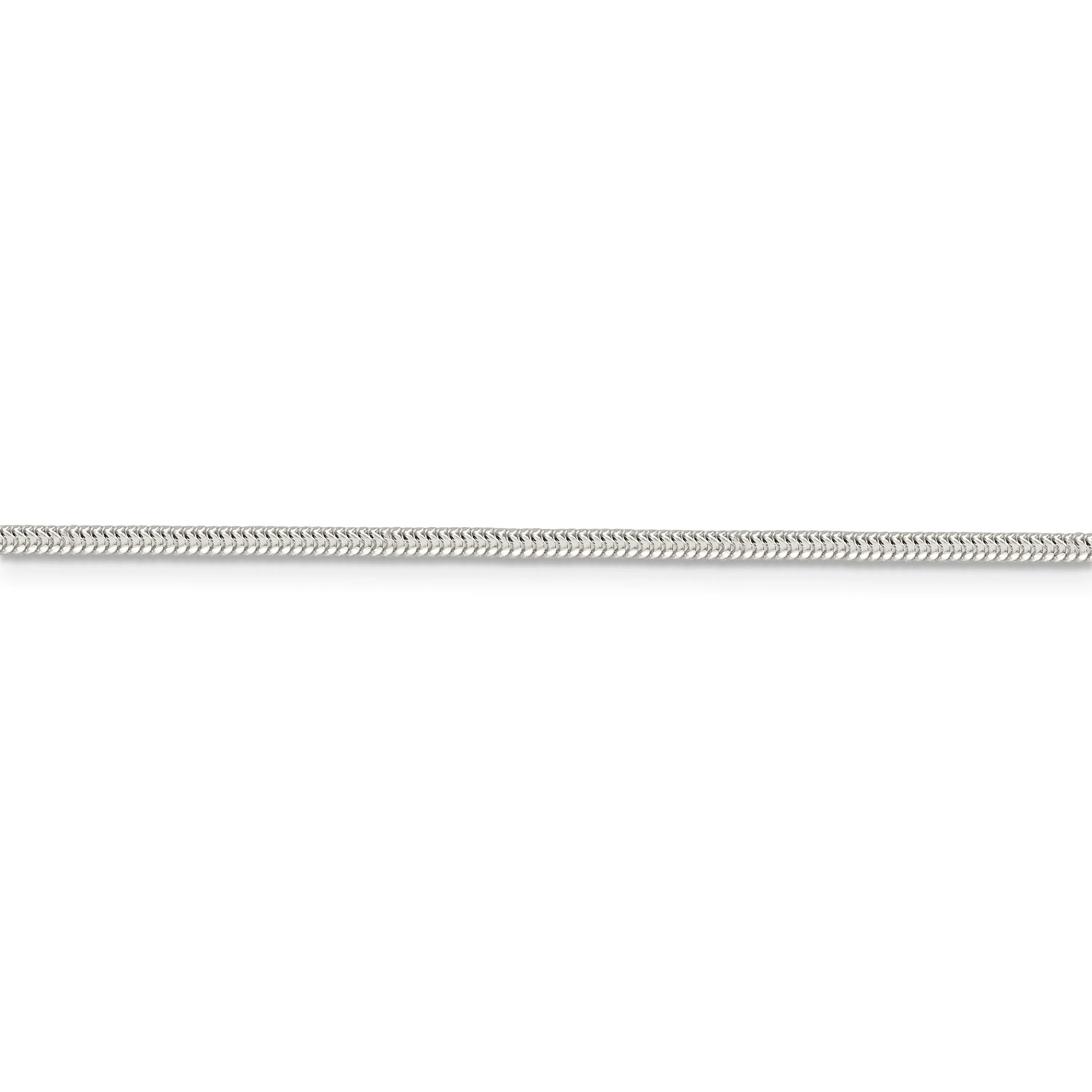 Silver Polished 2.00-mm Round Snake Chain