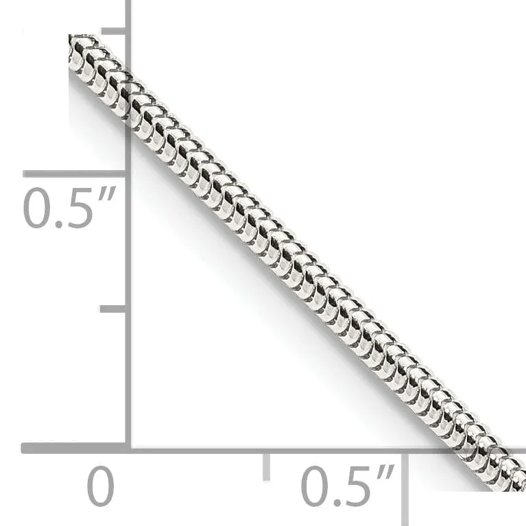 Silver Polished 2.00-mm Round Snake Chain