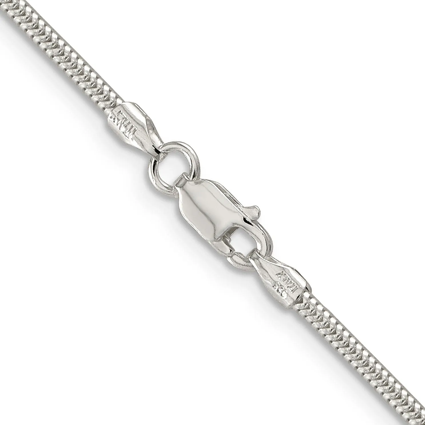 Silver Polished 2.00-mm Round Snake Chain