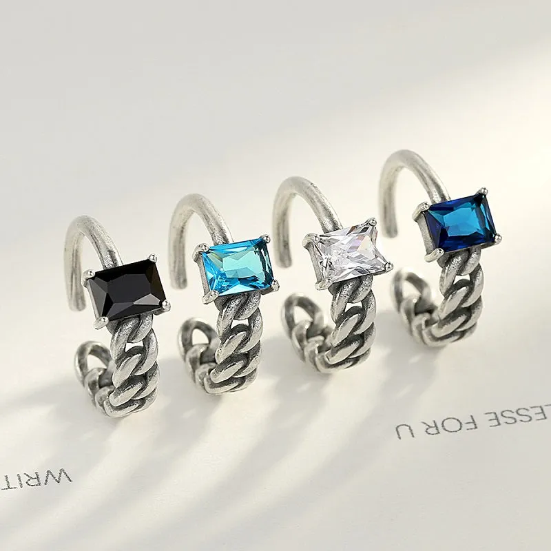 Simple Rectangle Open Ring