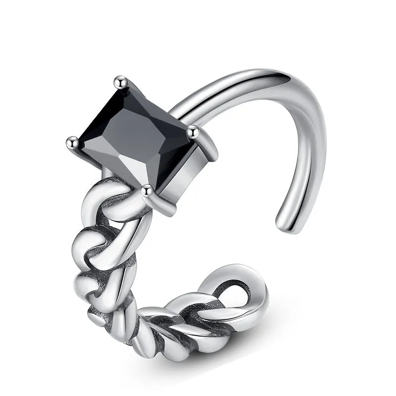 Simple Rectangle Open Ring