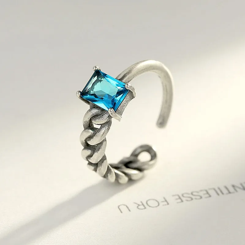 Simple Rectangle Open Ring