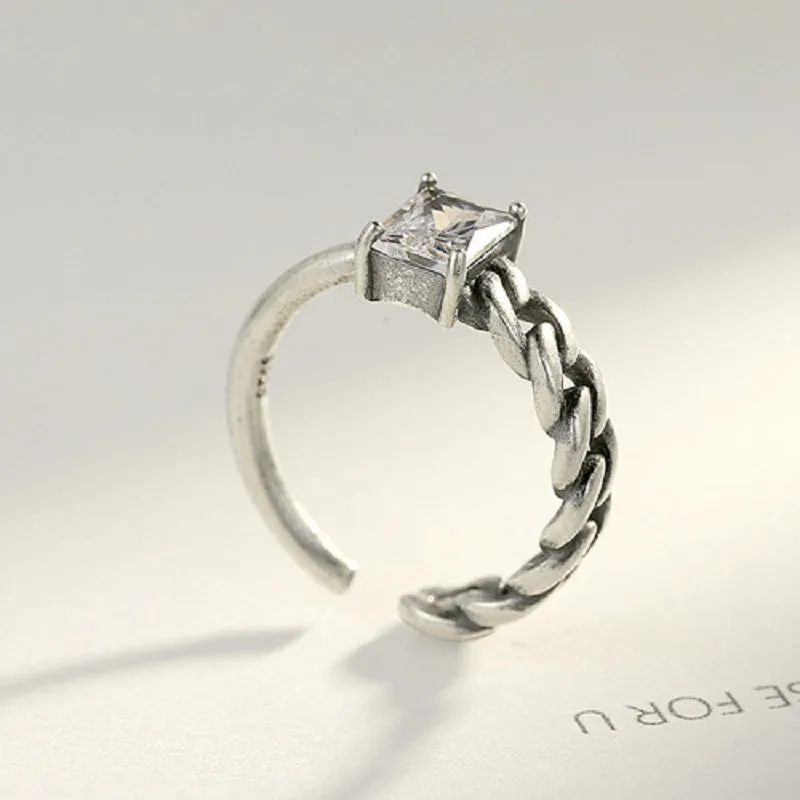 Simple Rectangle Open Ring