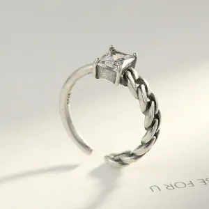 Simple Rectangle Open Ring