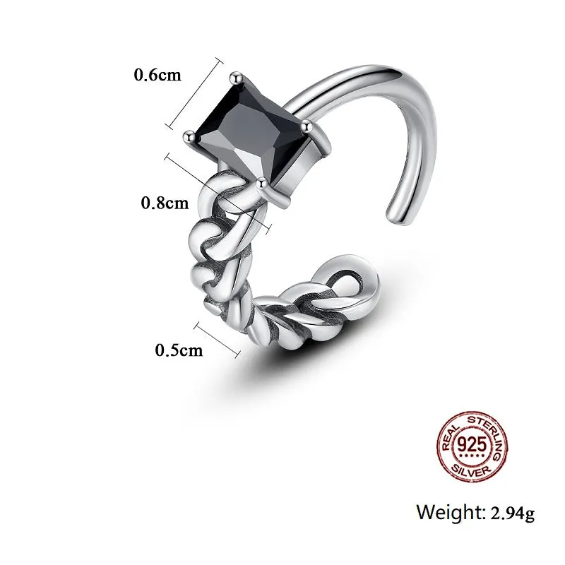 Simple Rectangle Open Ring