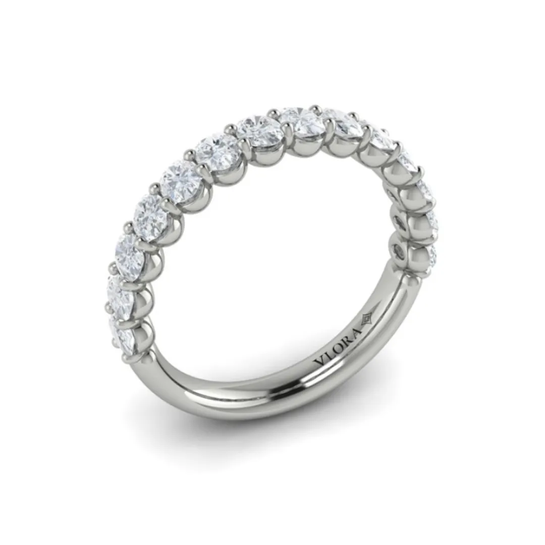Sincerely, Springer's by Vlora Platinum Oval Diamond Wedding Band - 1.12ctw