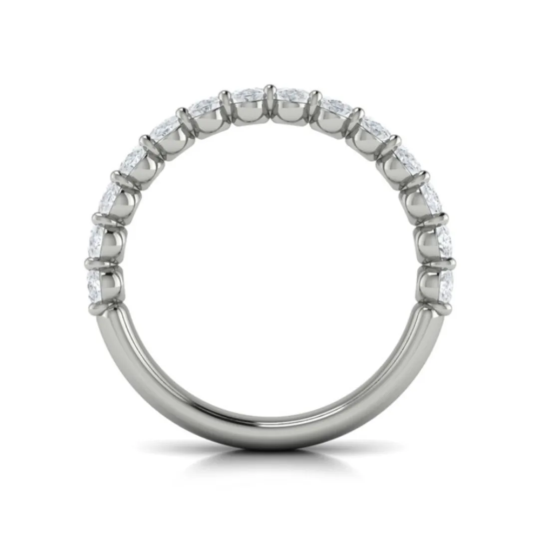 Sincerely, Springer's by Vlora Platinum Oval Diamond Wedding Band - 1.12ctw