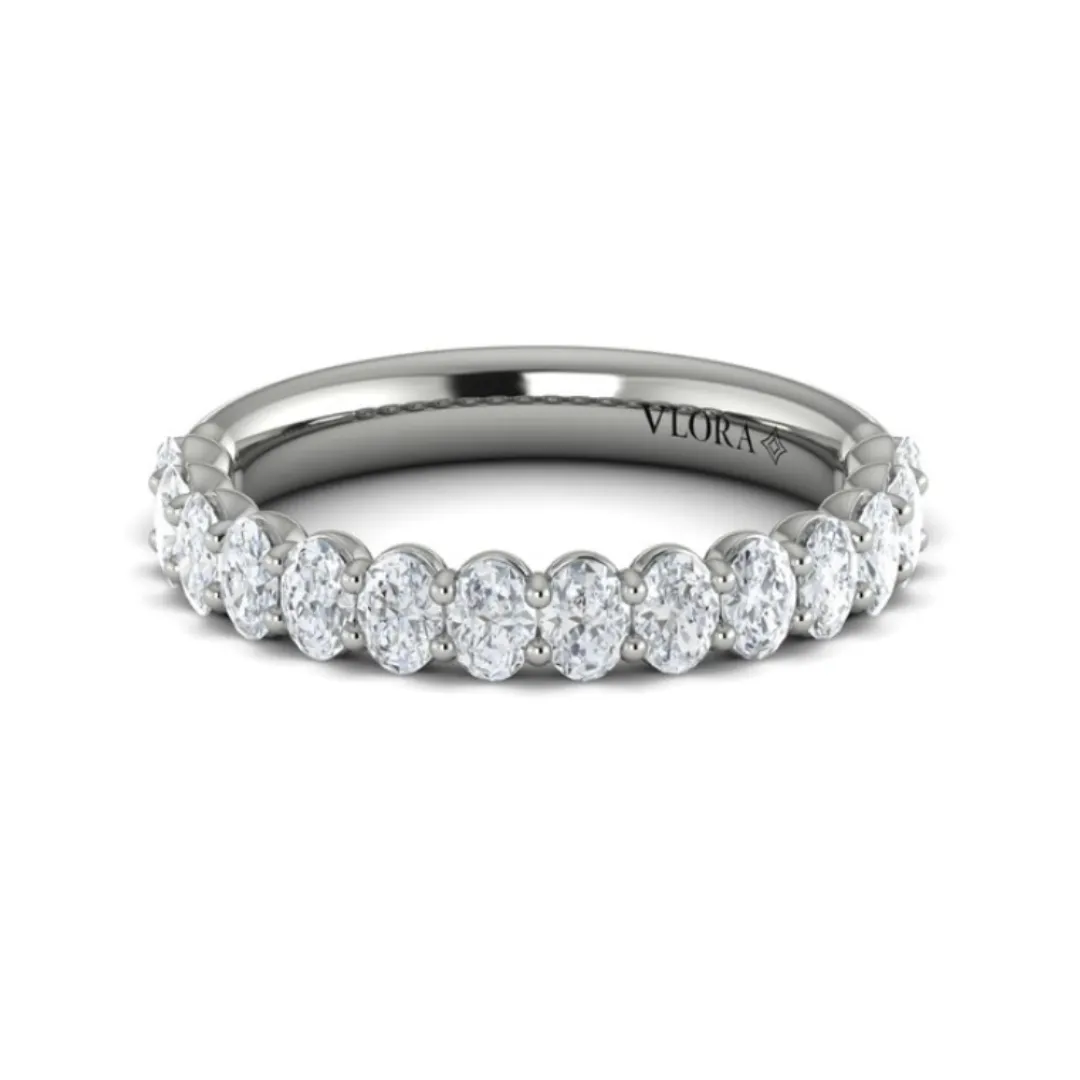 Sincerely, Springer's by Vlora Platinum Oval Diamond Wedding Band - 1.12ctw