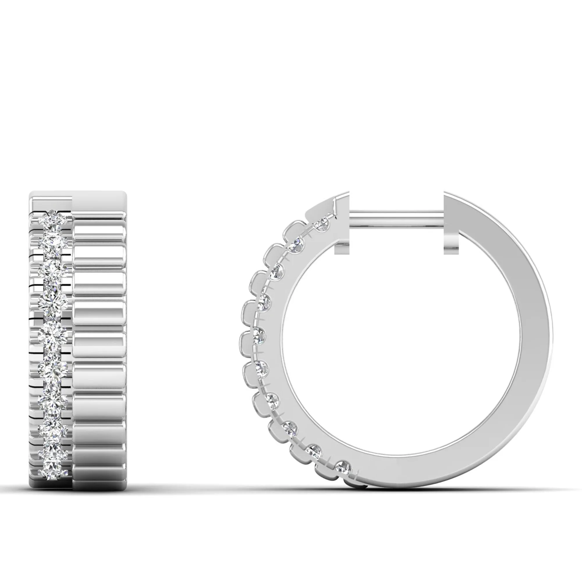 Single Row Diamond Huggies