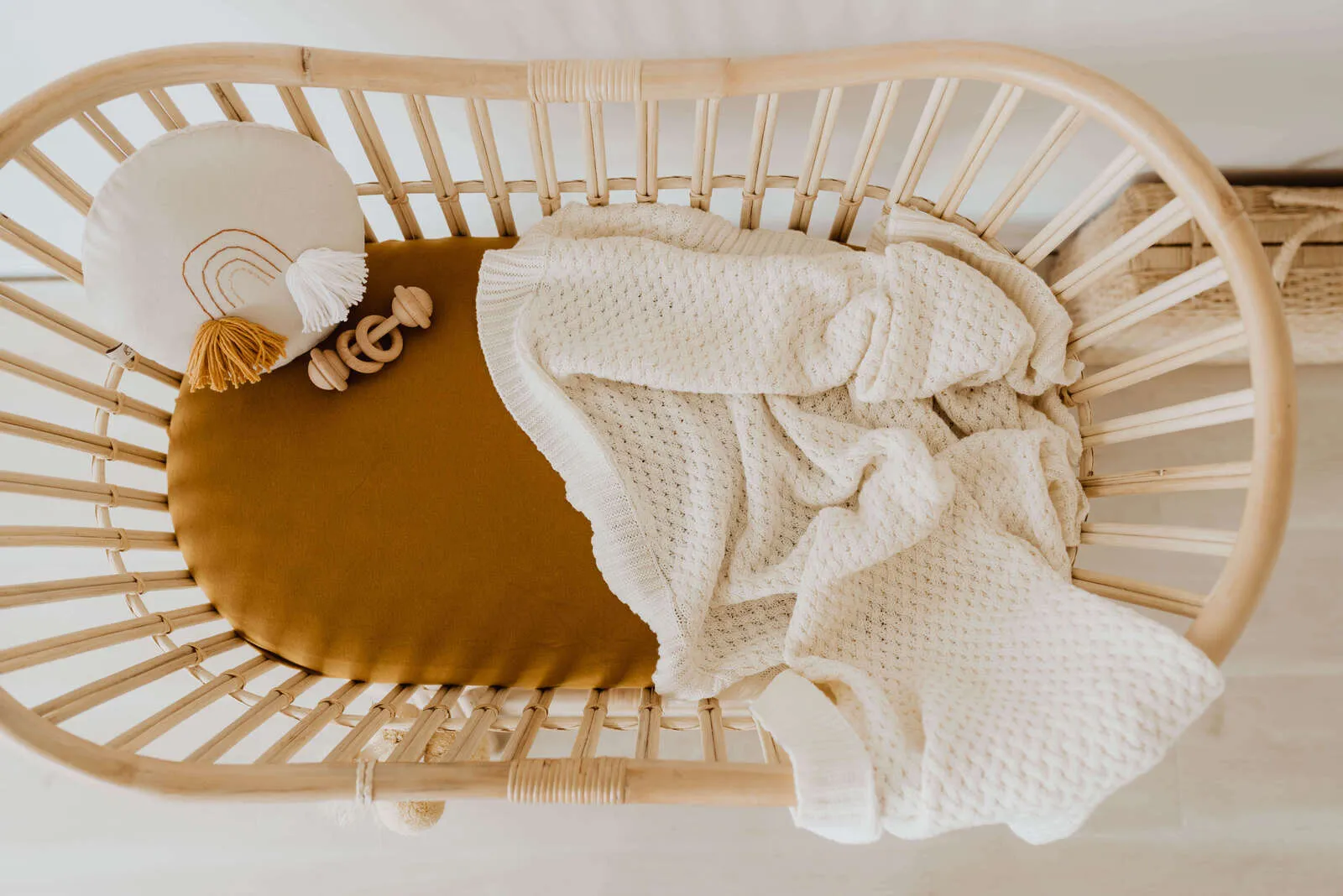 Snuggle Hunny Bassinet Sheet & Change Pad Cover - Bronze