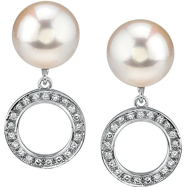 South Sea Pearl Diamond Earrings