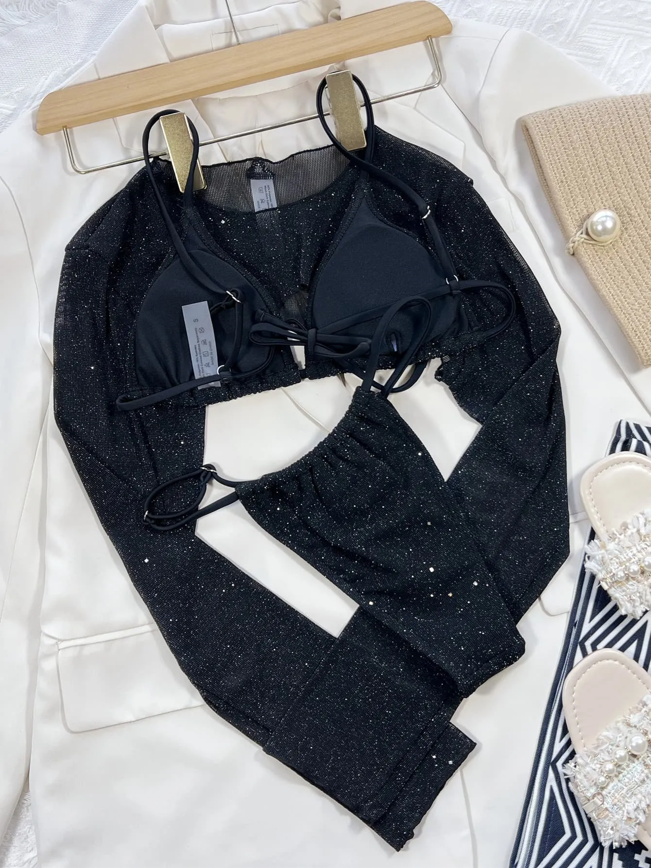 Sparkling Three-Piece Bikini Set