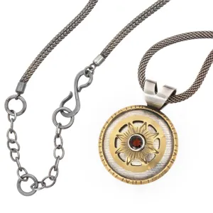 Spinner Medallion with Dark Red Garnet