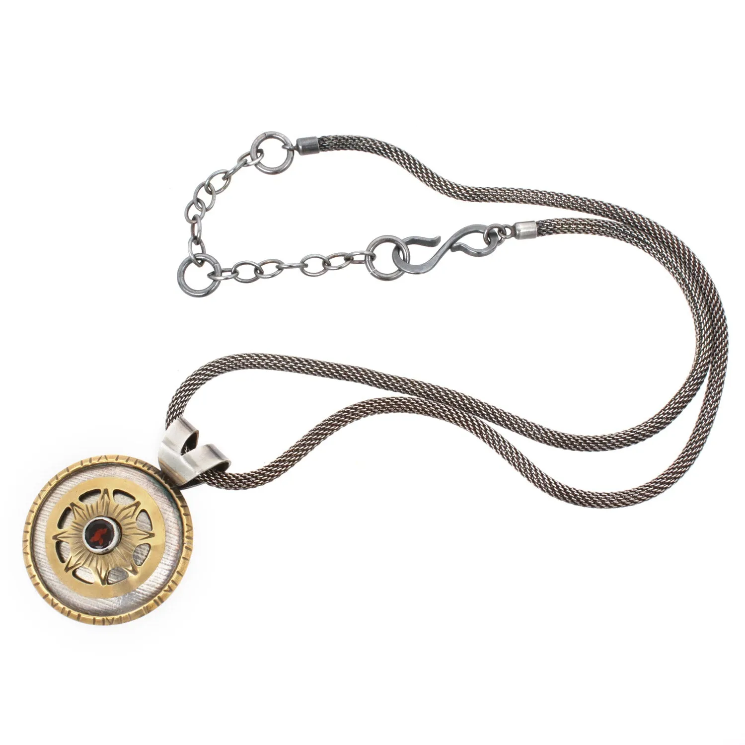 Spinner Medallion with Dark Red Garnet