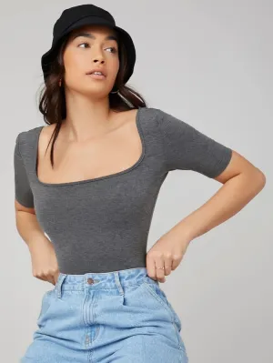 Square Backless Bodysuit