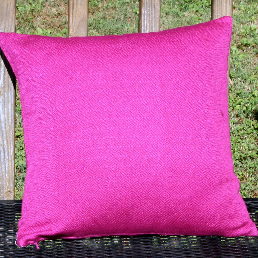 Square Pillow | Magenta Diamond