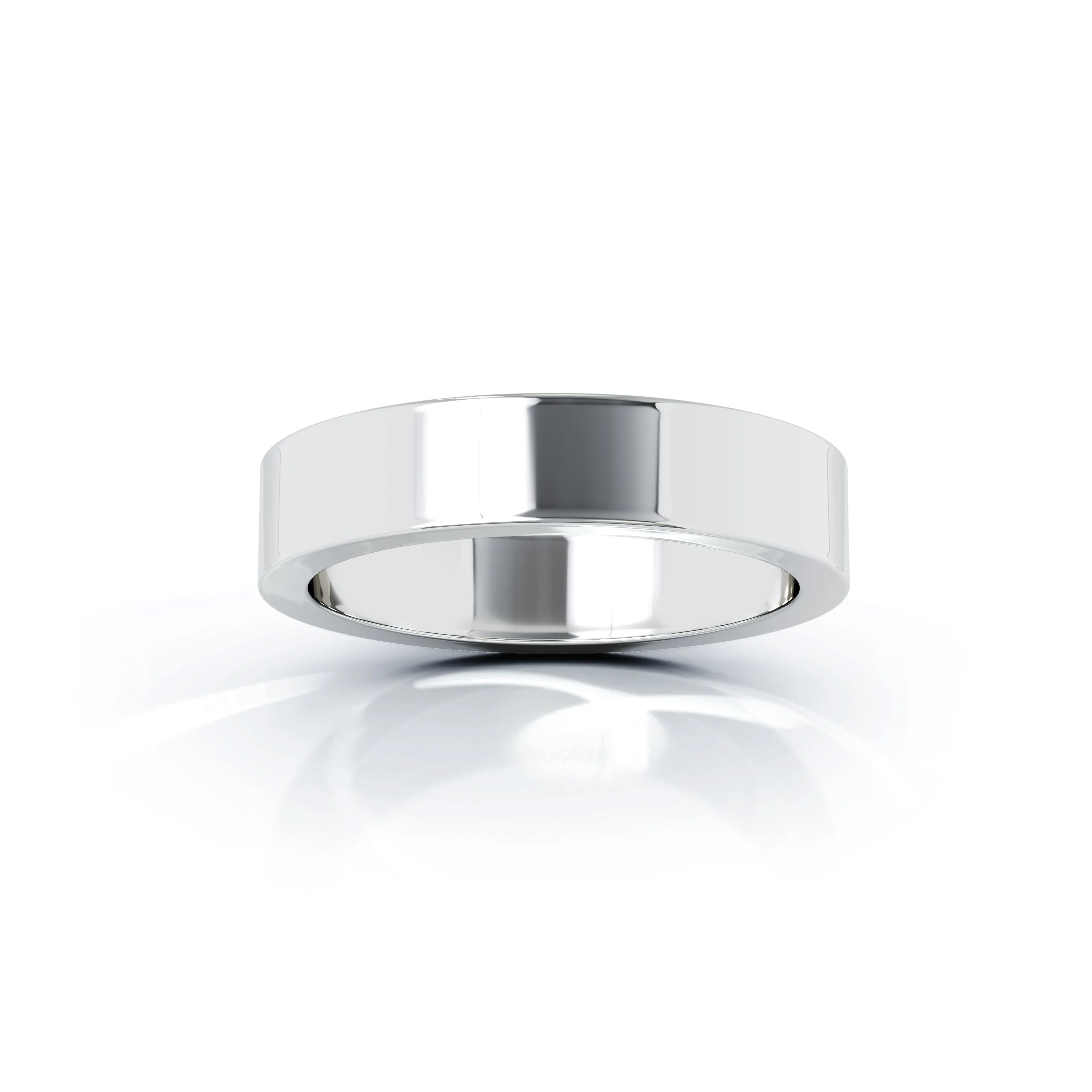 Square Profile 4.5MM High Polished Wedding Band in 14K Gold