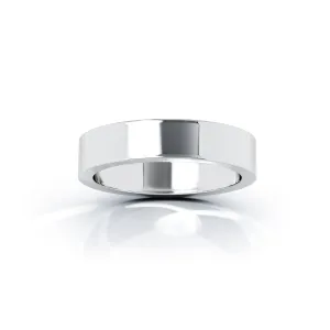 Square Profile 4.5MM High Polished Wedding Band in 14K Gold