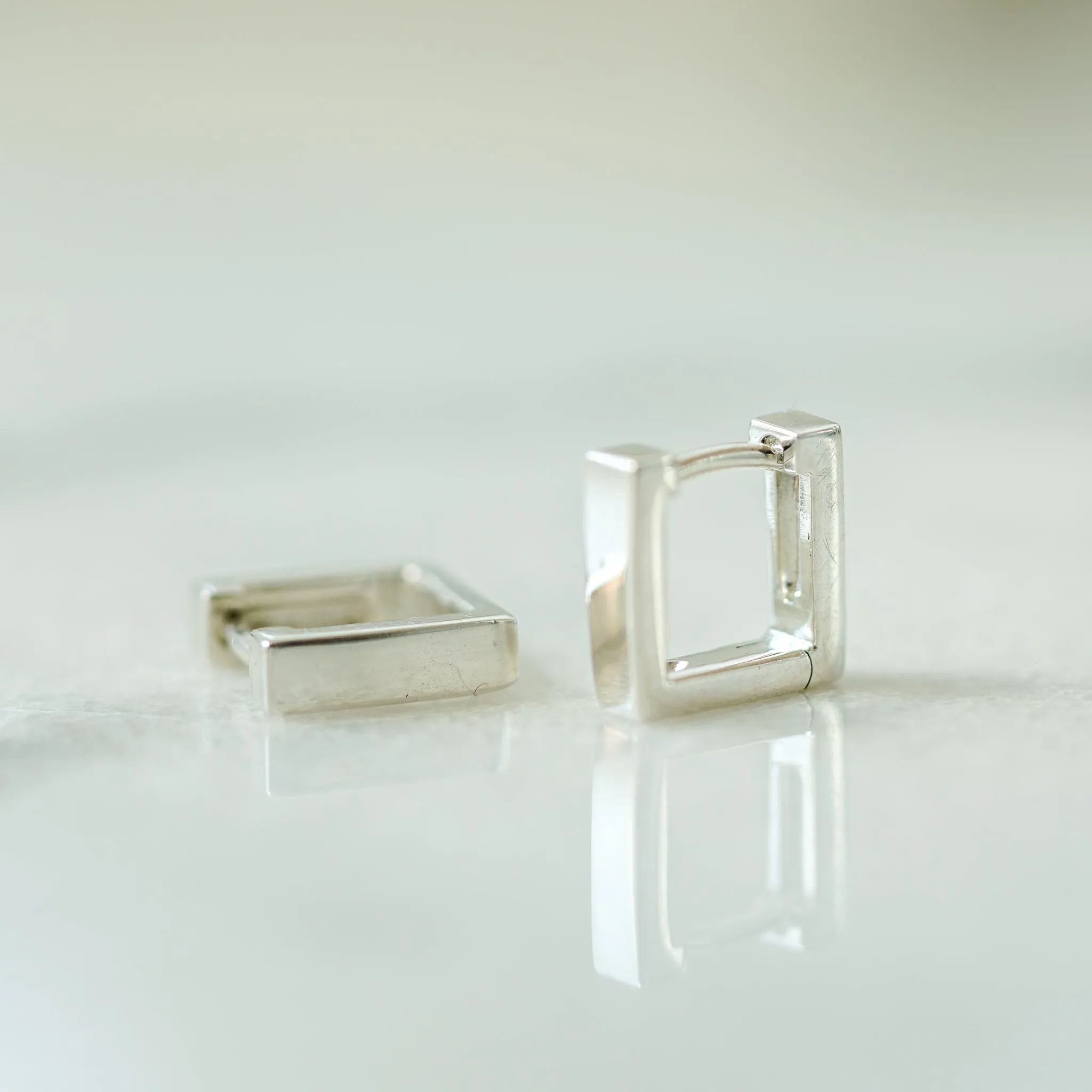 Square Silver Huggies