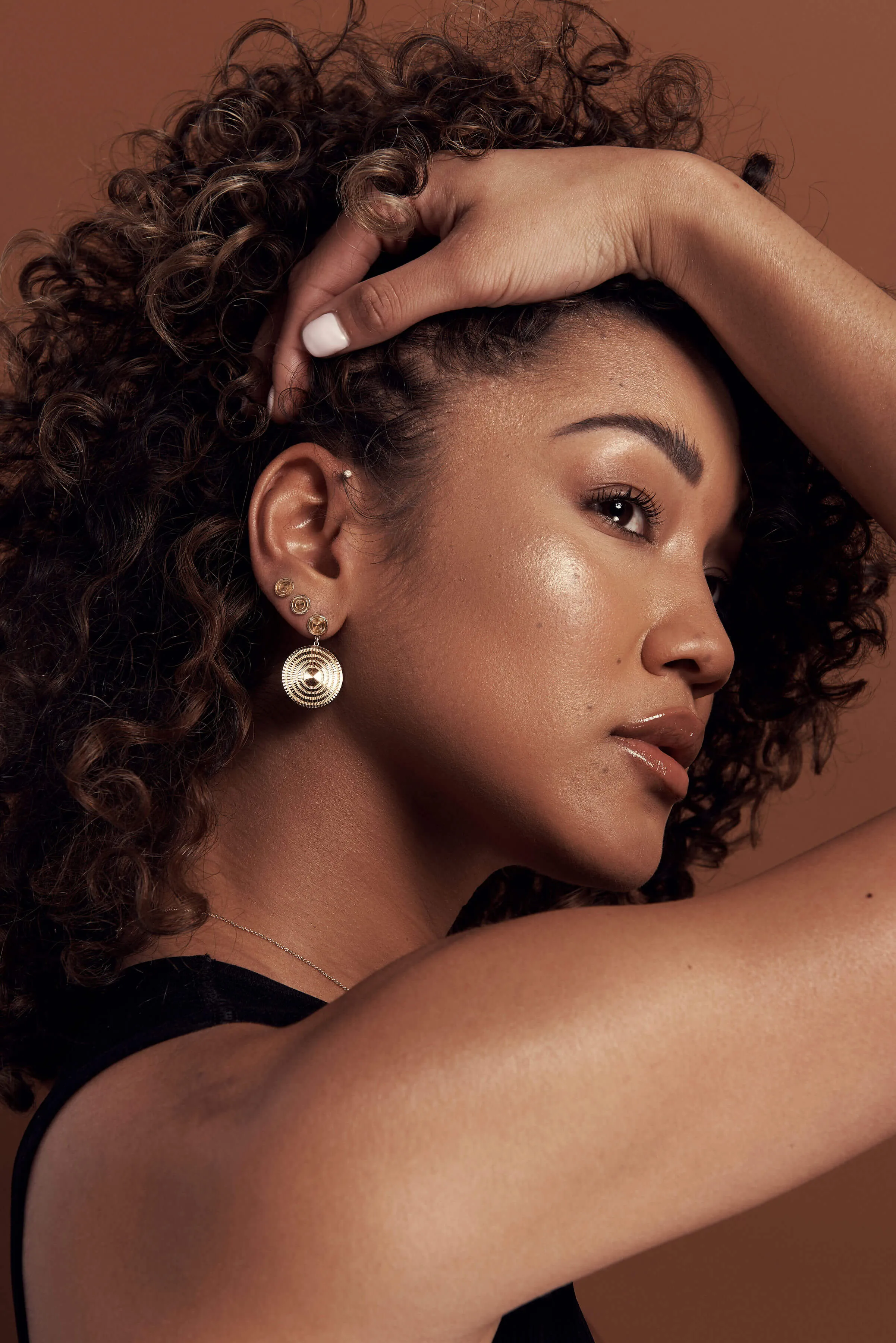 Stella Circle Drop Earrings