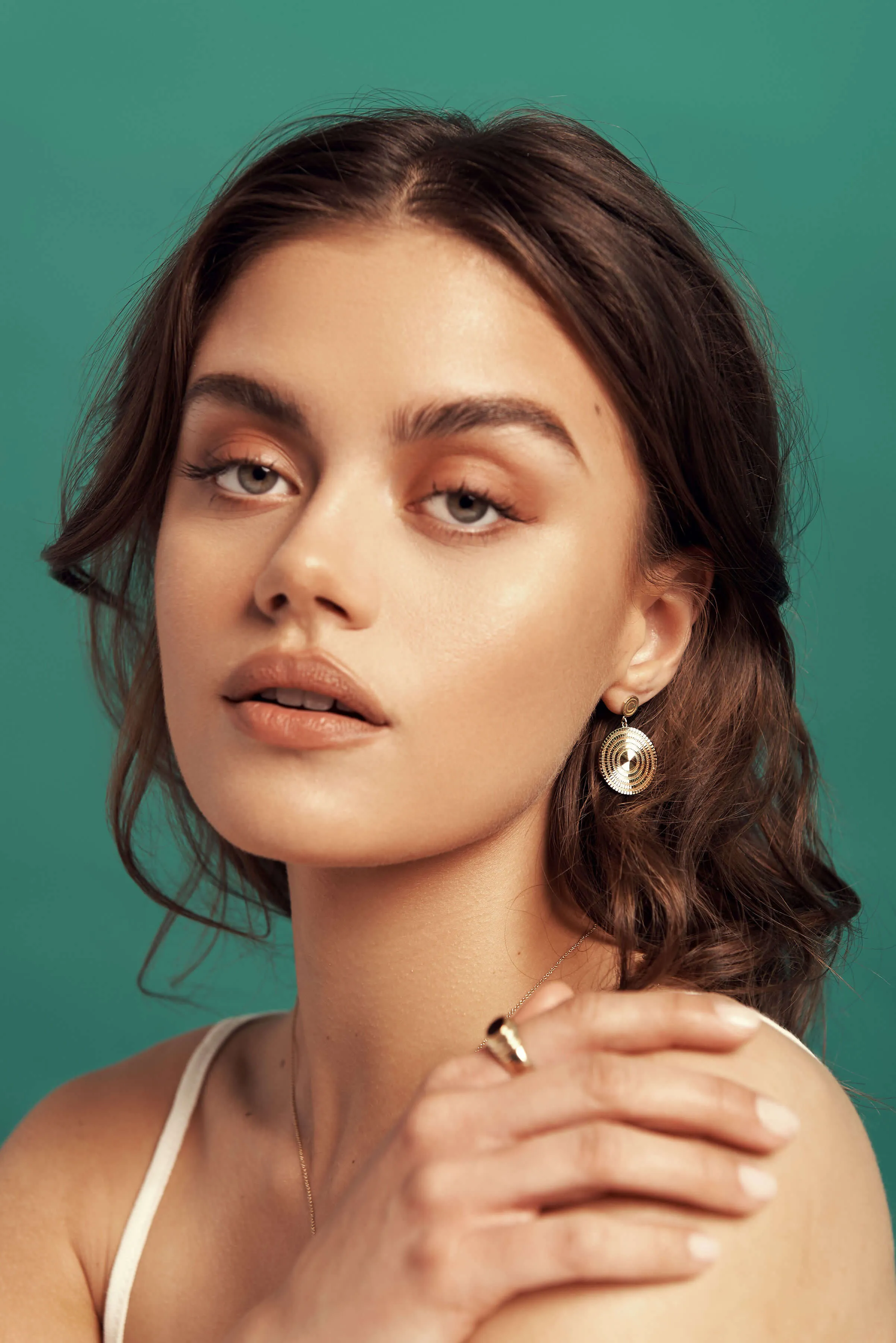 Stella Circle Drop Earrings