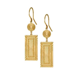Stella Rectangle Drop Earrings