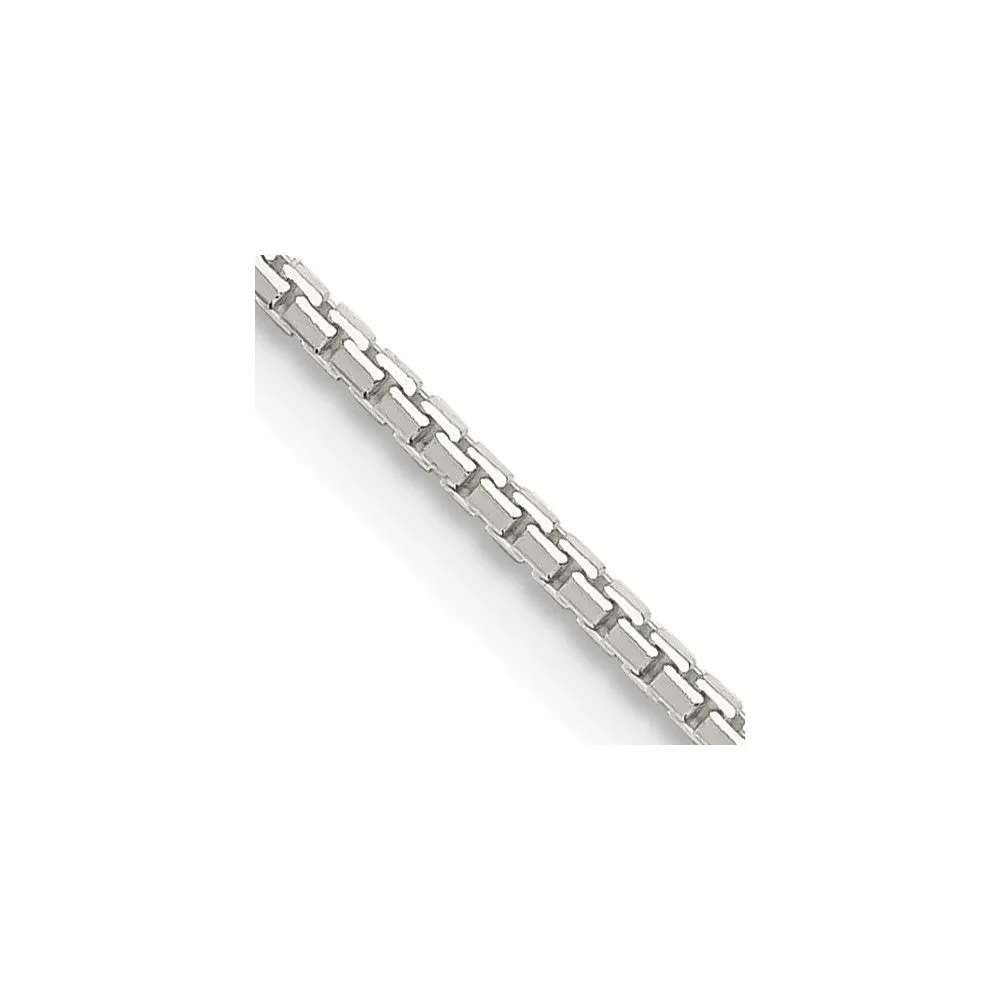 Sterling Silver 1.15mm 8 Sided Diamond-cut Box Chain