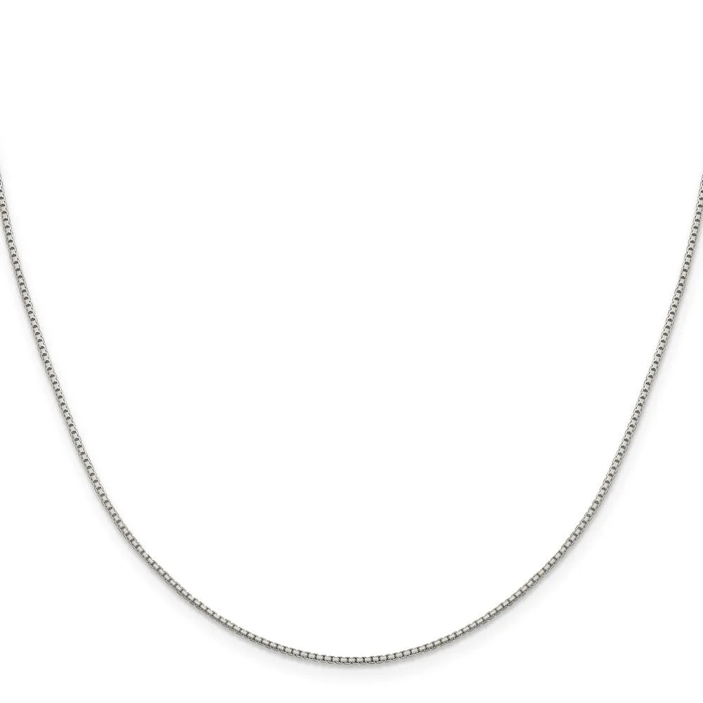 Sterling Silver 1.15mm 8 Sided Diamond-cut Box Chain