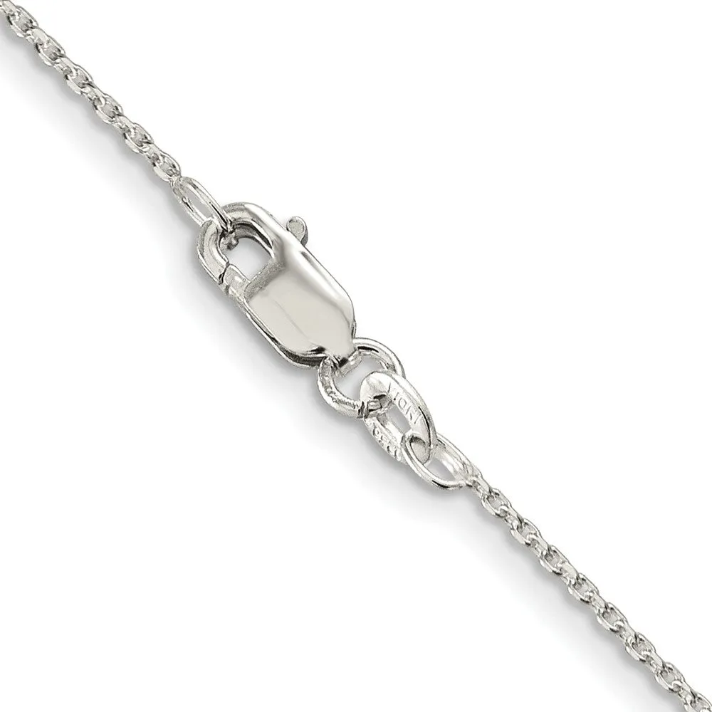 Sterling Silver 1.25mm Diamond-cut Forzantina Cable Chain